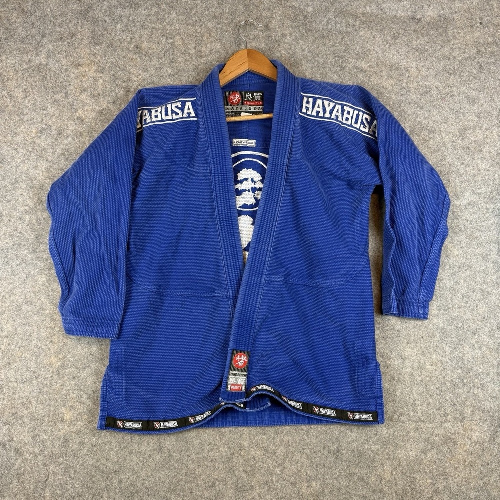 Hayabusa BJJ Gi Jacket A0 Blue Jiu Jitsu Kimono Top Adult Cotton Lightweigh